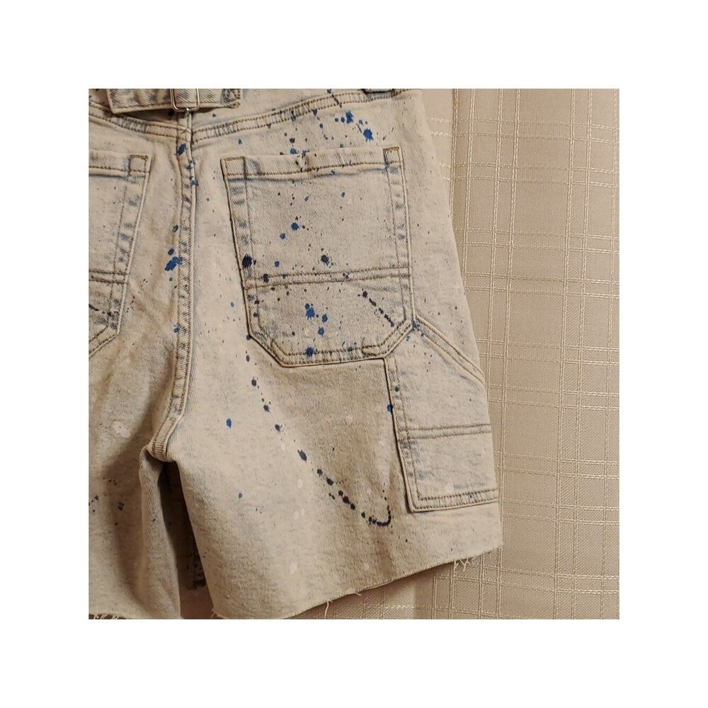Wild Fable Shorts Womens Size 0 Light Blue Carpenter Art Splatter Paint - Picture 16 of 16